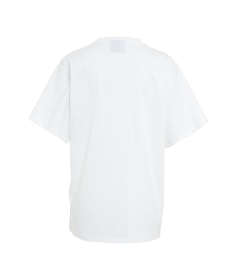 T-shirt con logo glitterato #bianco