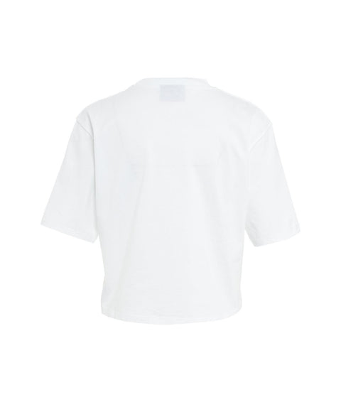 Cropped T-shirt #bianco