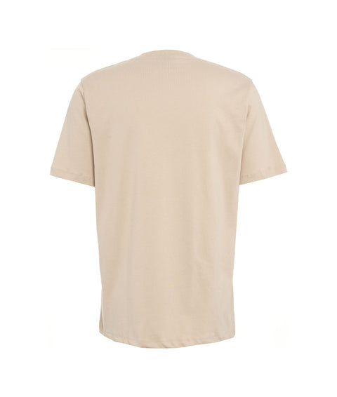 T-shirt con logo ricamato #beige