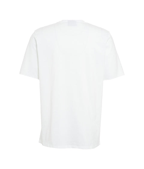 T-shirt con stampa del logo #bianco