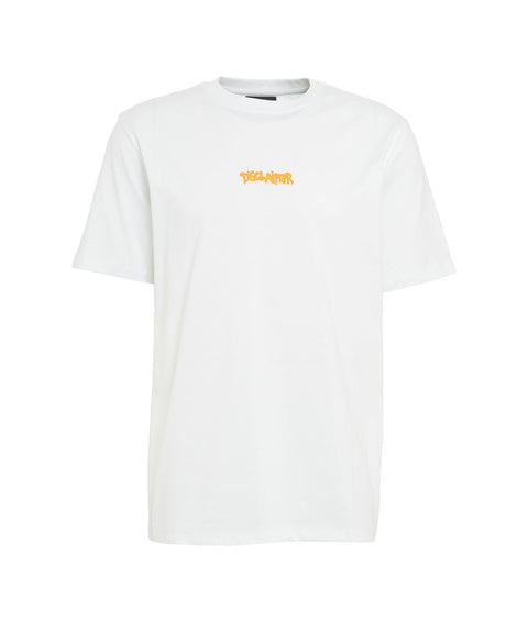 Maglietta con scritta logo #bianco