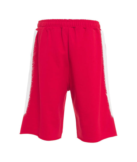 Shorts con logo #rosso