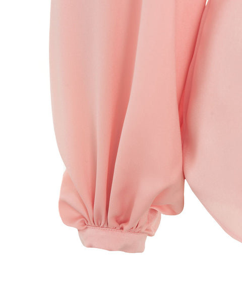 Camicetta con maniche arricciate #rosa