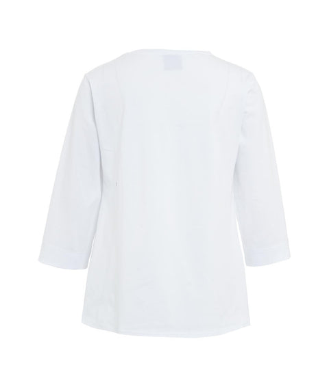 T-shirt con maniche a 3/4 #bianco