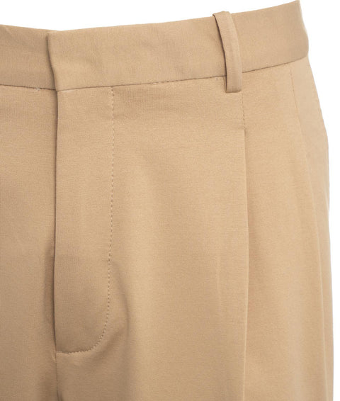 Pantaloni con pinces #beige