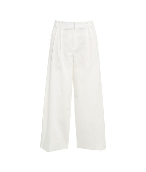 Pantaloni "Trona" con pieghe #bianco