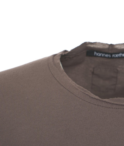 T-shirt in cotone #marrone
