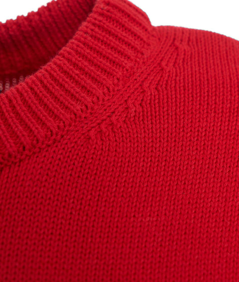 Maglione con logo ricamato #rosso