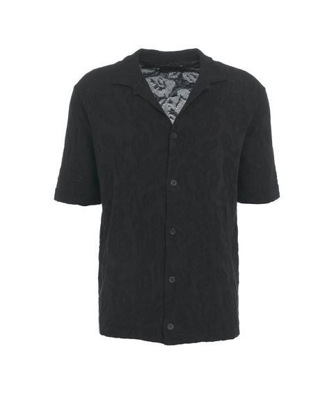 Camicia in maglia #nero
