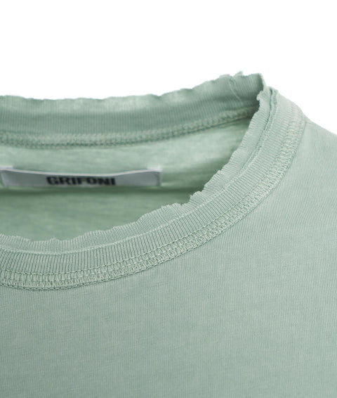 T-shirt con doppio collo #verde