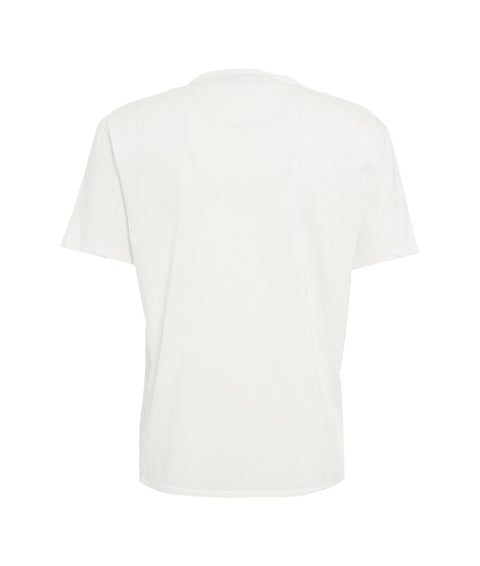 T-shirt con doppio collo #bianco