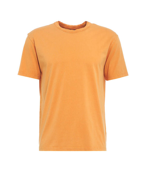 T-shirt con doppio collo #arancione