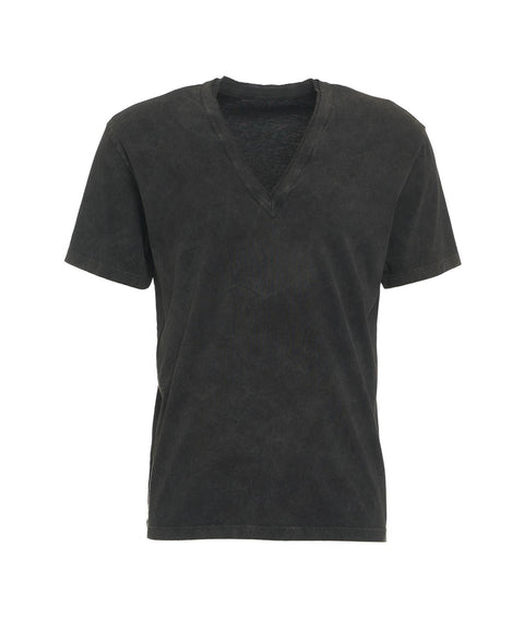 T-shirt con doppio collo #nero