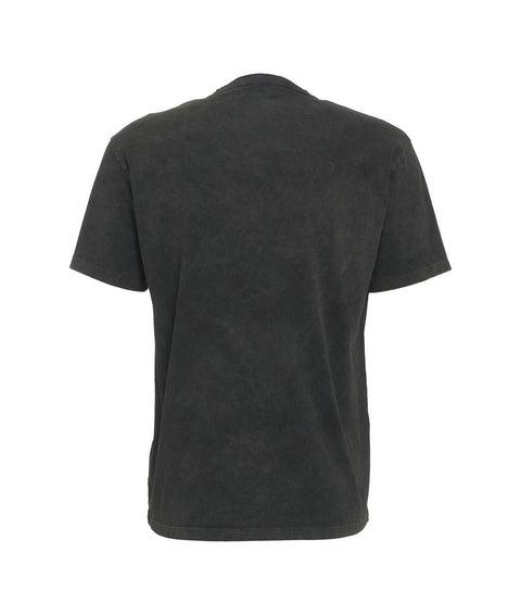 T-shirt con doppio collo #nero