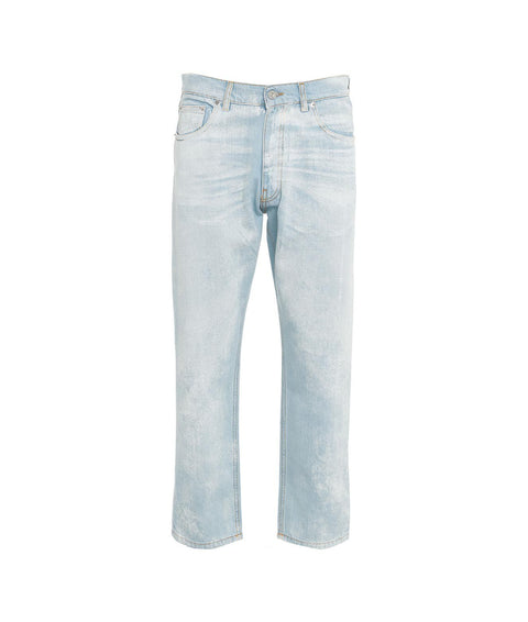 Jeans con macchie di colore #blu
