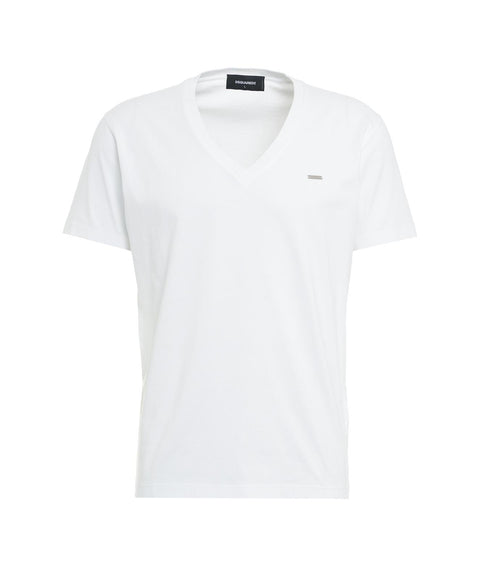 Maglietta con scollo a V #bianco
