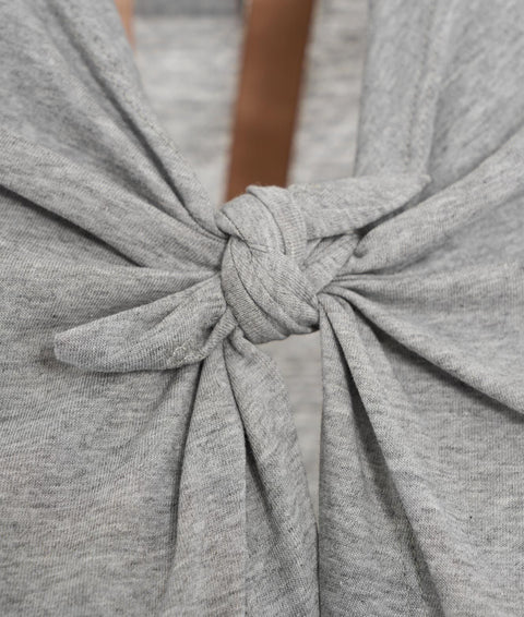 T-shirt knot in jersey #grigio