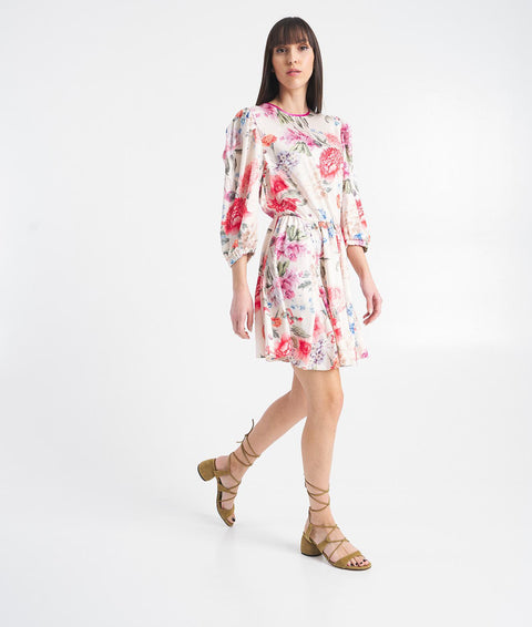 Mini abito con stampa floreale #multicolore