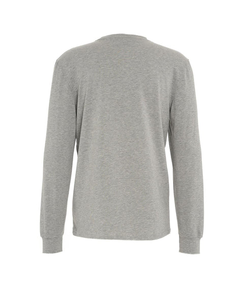 Maglietta a maniche lunghe con logo #grigio