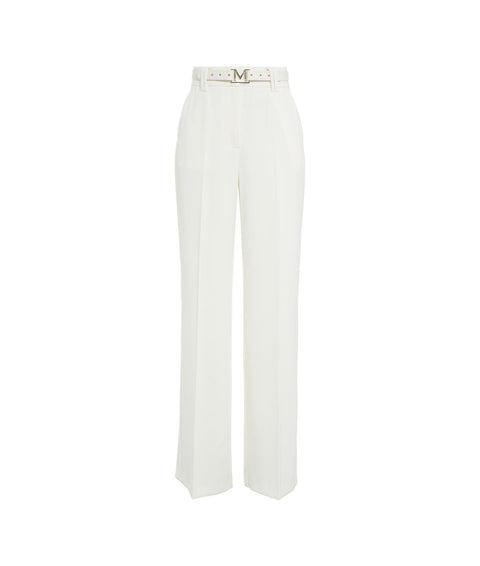 Pantaloni Marlene con logo #bianco