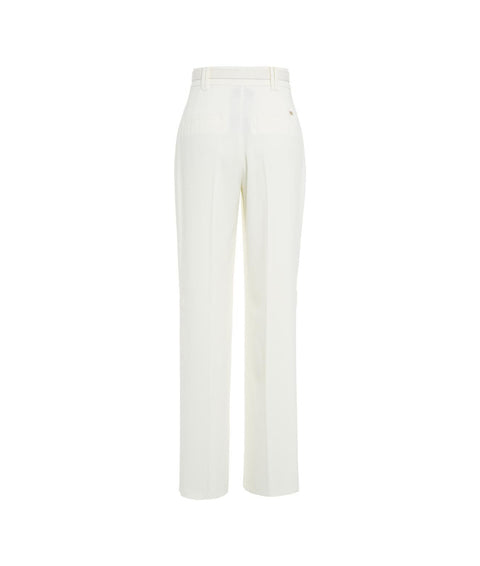 Pantaloni Marlene con logo #bianco