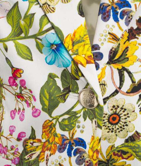 Blazer monopetto con stampa floreale #multicolore