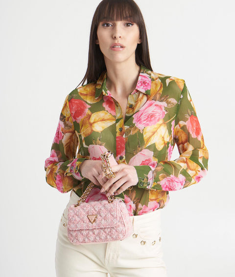 Mini tweed bag 'Giully' #rosa