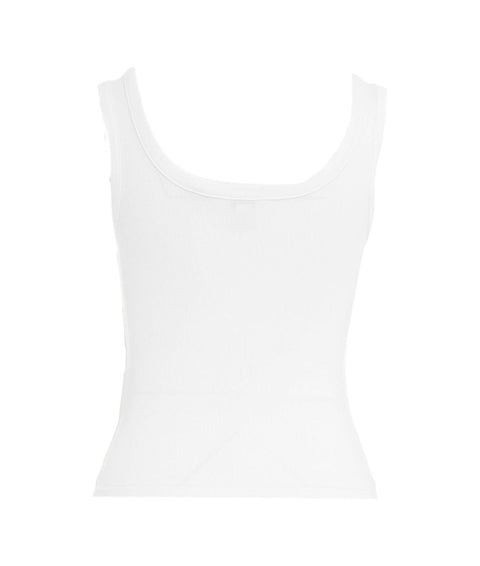 Tank top a a coste #bianco