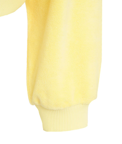 Hoodie in spugna #giallo