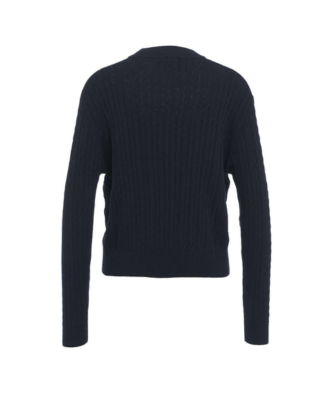 Maglione in maglia a cavo #blu