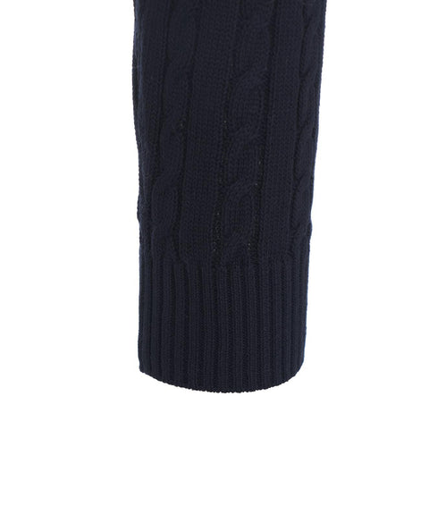 Maglione in maglia a cavo #blu