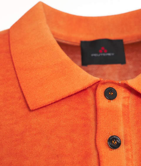 Polo in maglia #arancione