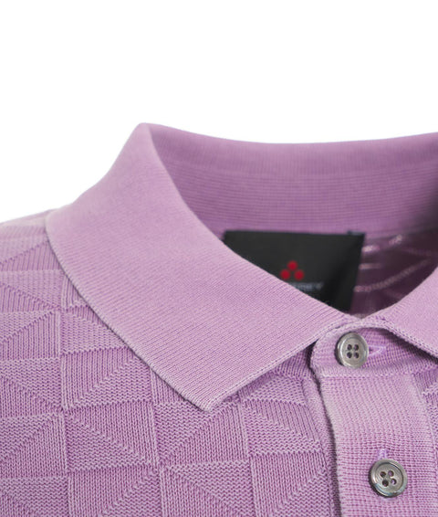 Polo in maglia con pattern #viola