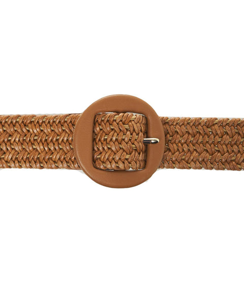 Cintura "Cristina" intrecciata con fibbia #marrone