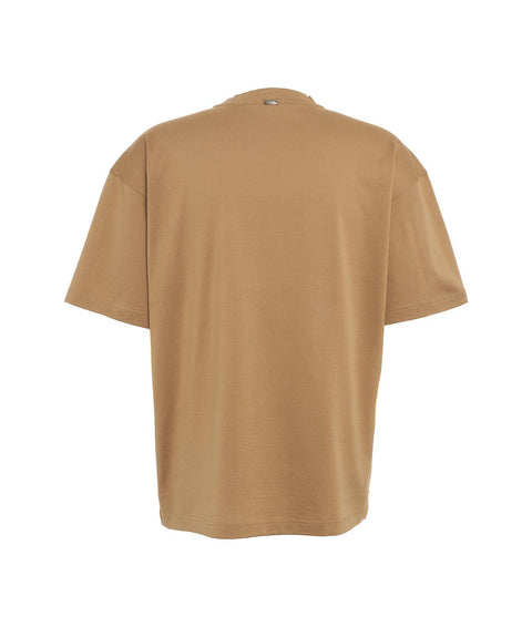 T-shirt con tasca con patta #marrone