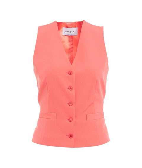 Single-breasted vest #arancione