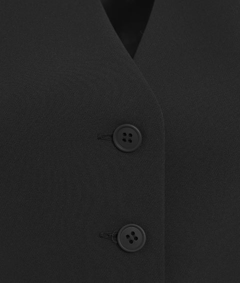 Single-breasted vest #nero