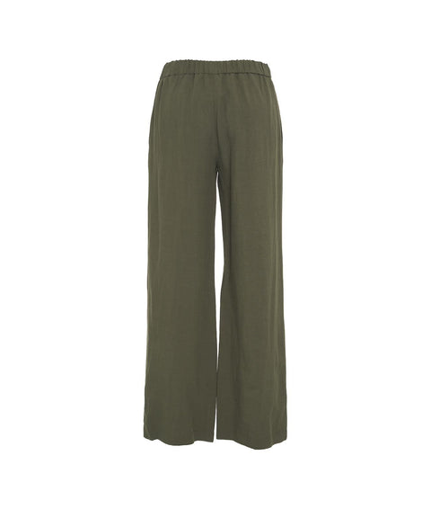 Pantaloni in misto lino #verde