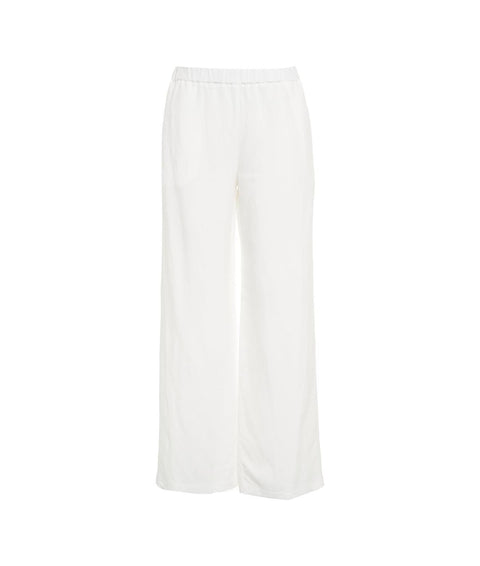Pantaloni in misto lino #bianco