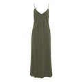 Slip dress in misto lino #verde