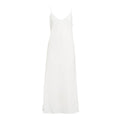 Slip dress in misto lino #bianco