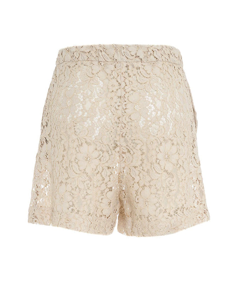 Shorts in pizzo #beige