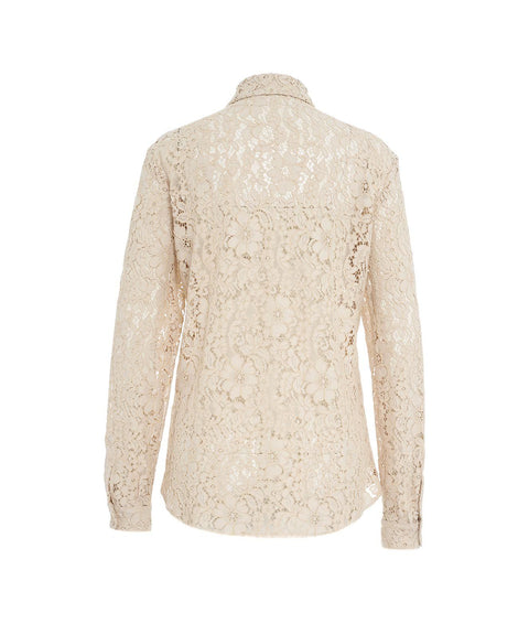 Blusa in pizzo #beige