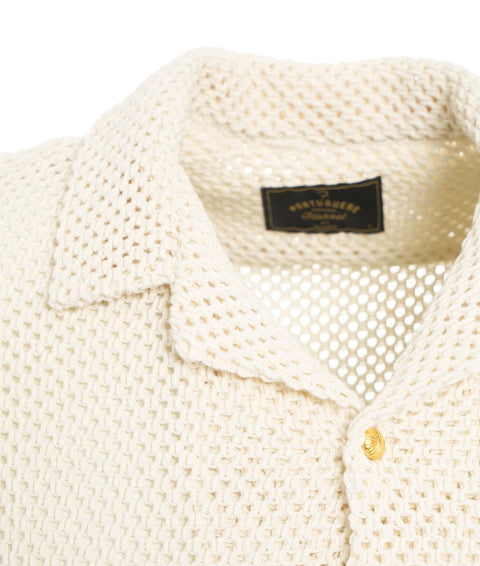 Camicia crochet #beige