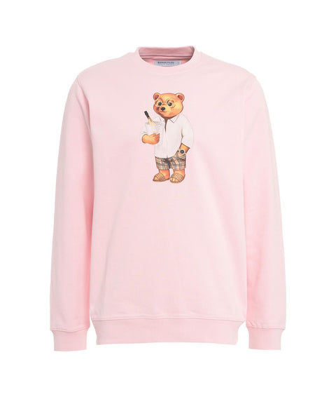 Sweatshirt con stampa teddy #pink