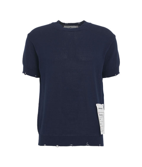 T-Shirt in maglia #blu