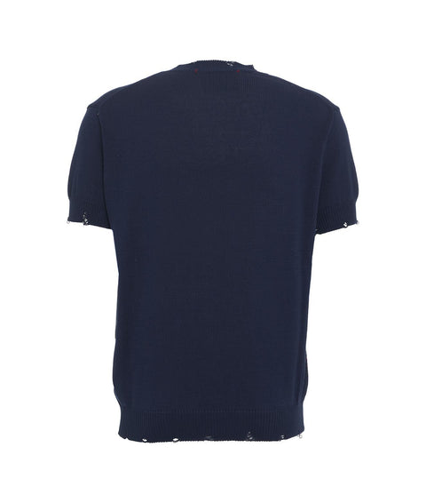 T-Shirt in maglia #blu