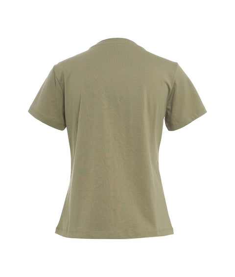 T-shirt "Quentin" con strass logo #verde