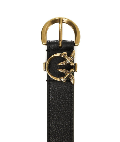 Cintura con fibbia con logo #nero
