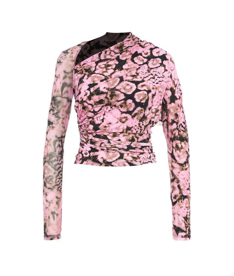 Top con stampa all-over #pink